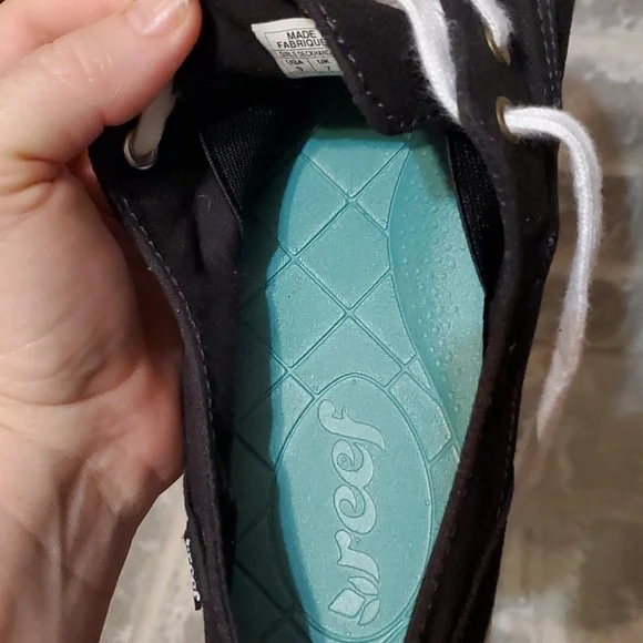 Reef Shoes Womens size 9 black NEW sneakers boat shoes - Picture 6 of 8